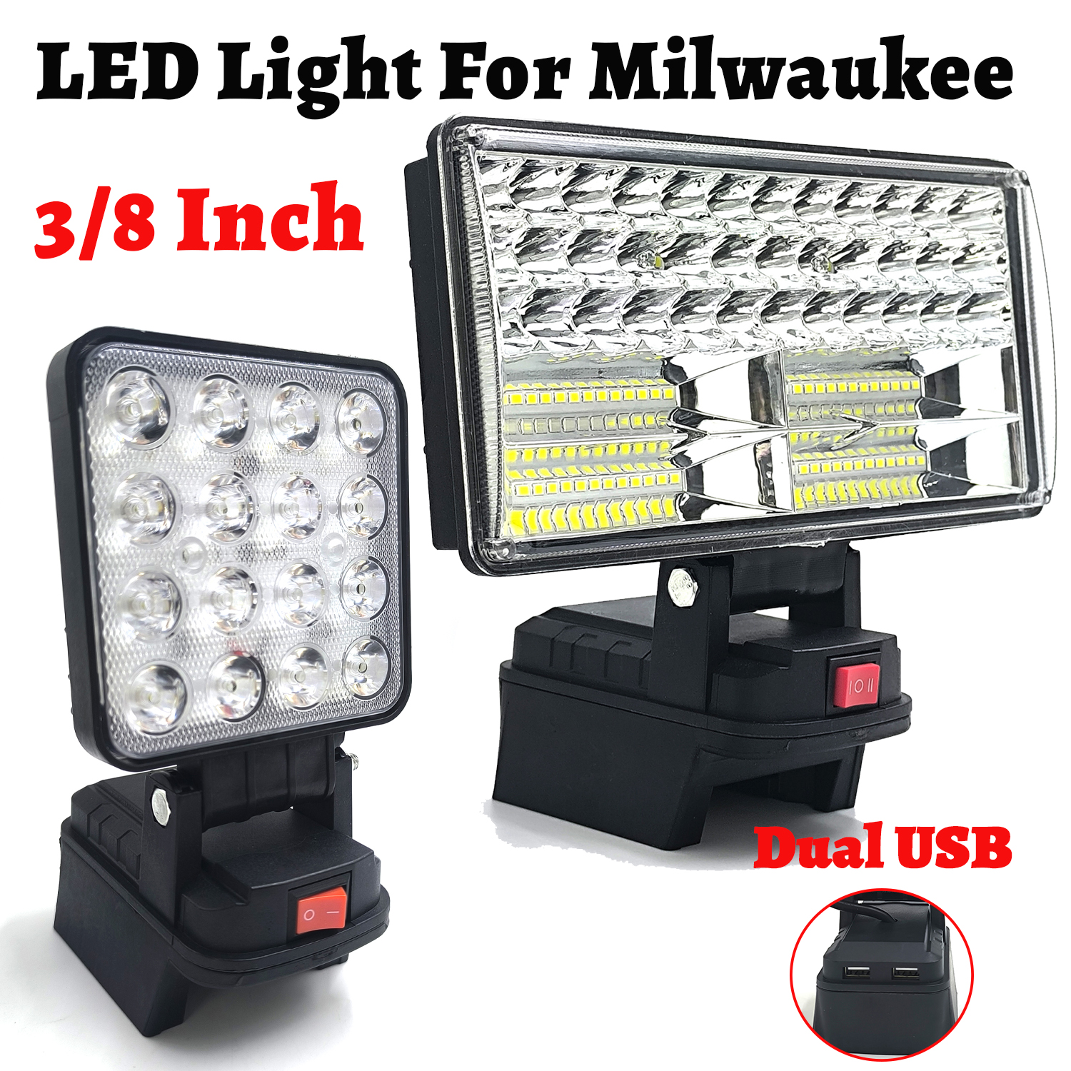 Outdoor Lighting Milwaukee - 3/8 Inch Portable Cordless LED Tool