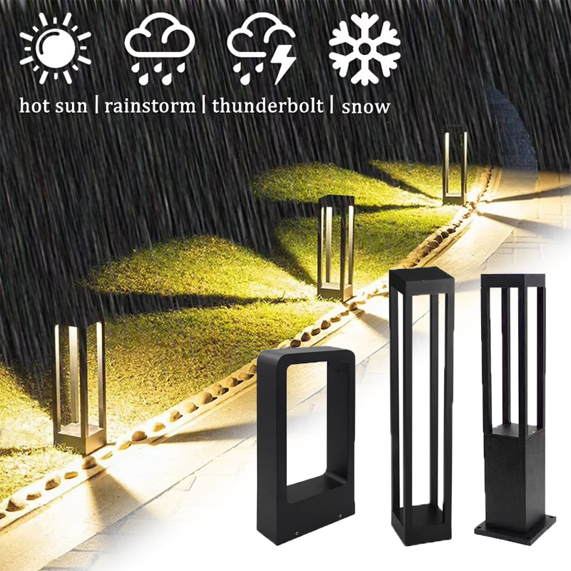 Outdoor Lighting Bollards - Outdoor Aluminum Pillar Lawn Lamp IP68