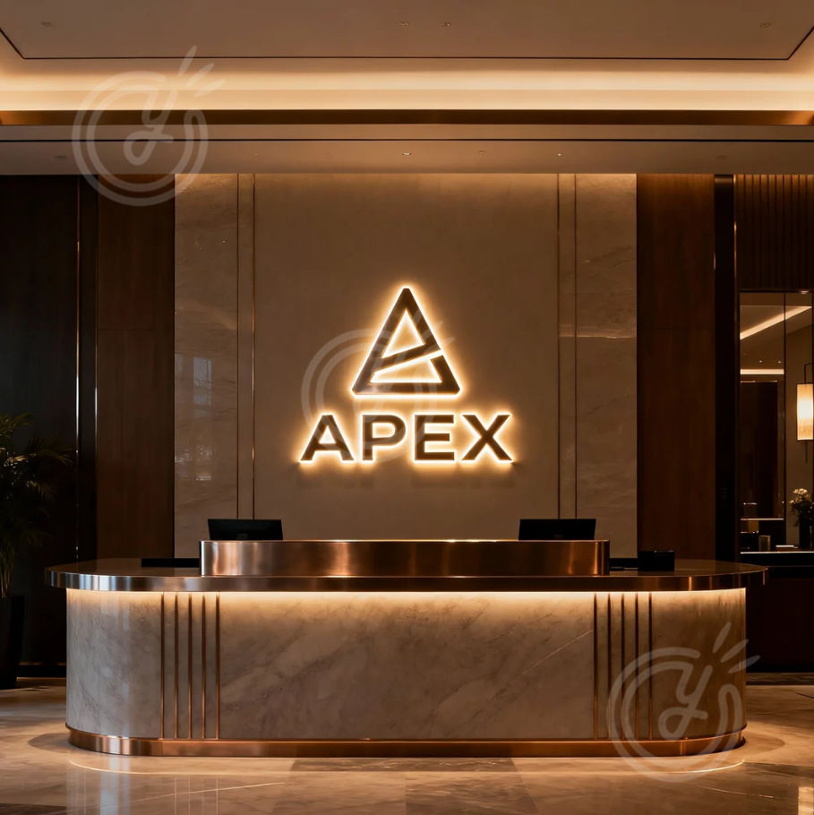 Halo Outdoor Lighting - Custom Metal Signs Illuminated BackLit Business