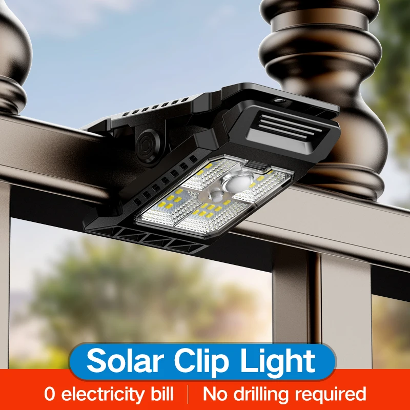 Outdoor Lighting Garage - TARKA Solar Clamp Motion Sensor Light