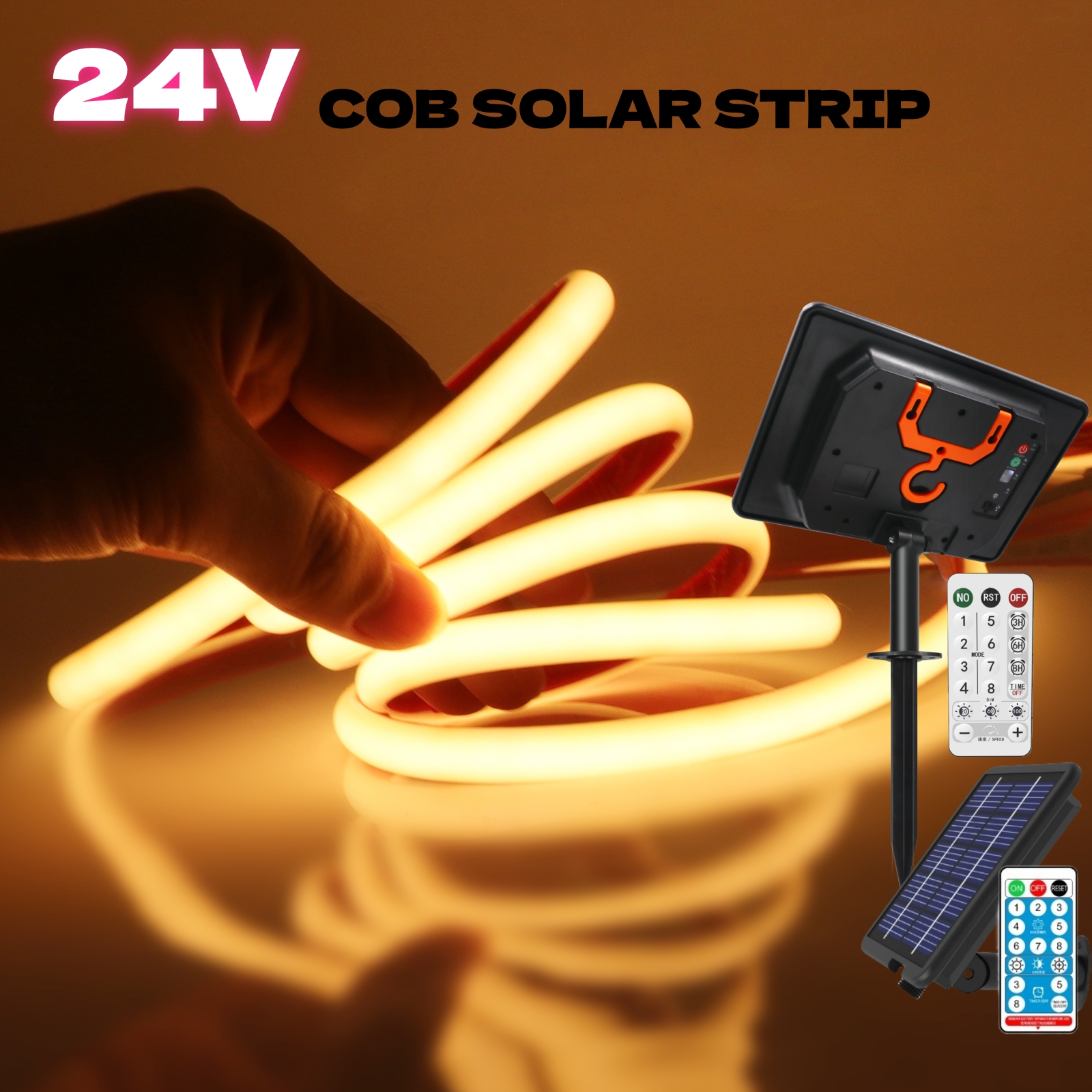 Outdoor Lighting Linear - Solar COB Neon Strips 24V Dimmable