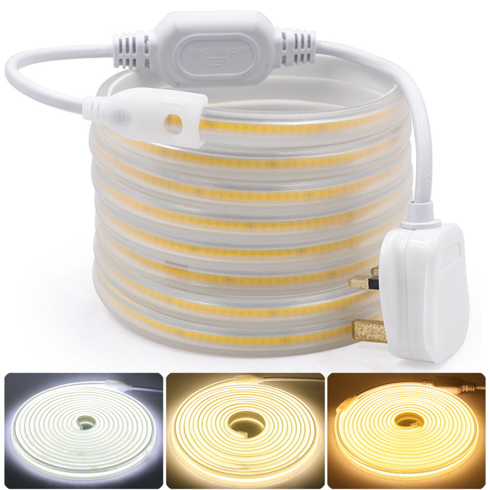 COB LED Strip 110V 220V Flexib - مراجعة Outdoor Lighting Linear وسعره