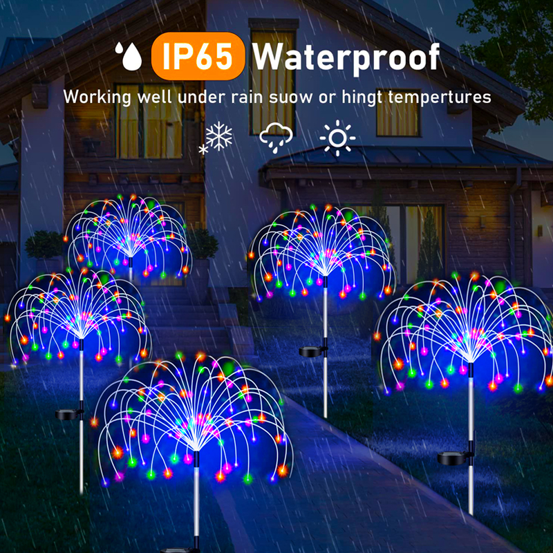 Solar Firework LED Stake Light - مراجعة Outdoor Lighting Yard Stakes وسعره