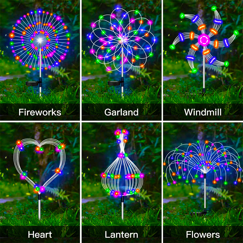 Solar Firework LED Stake Light - مراجعة Outdoor Lighting Yard Stakes وسعره