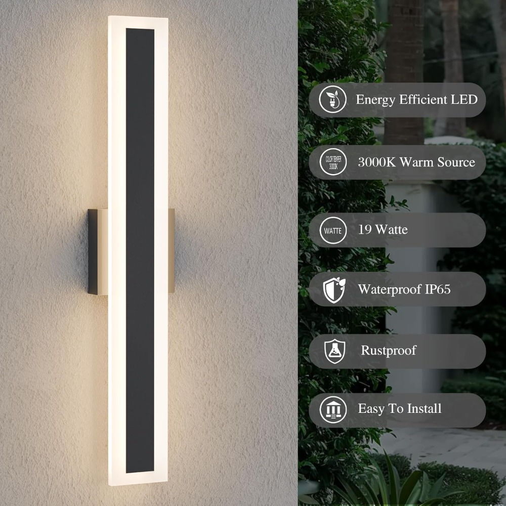 23.6 Inch Long Outdoor Wall Li - مراجعة Outdoor Lighting Linear وسعره