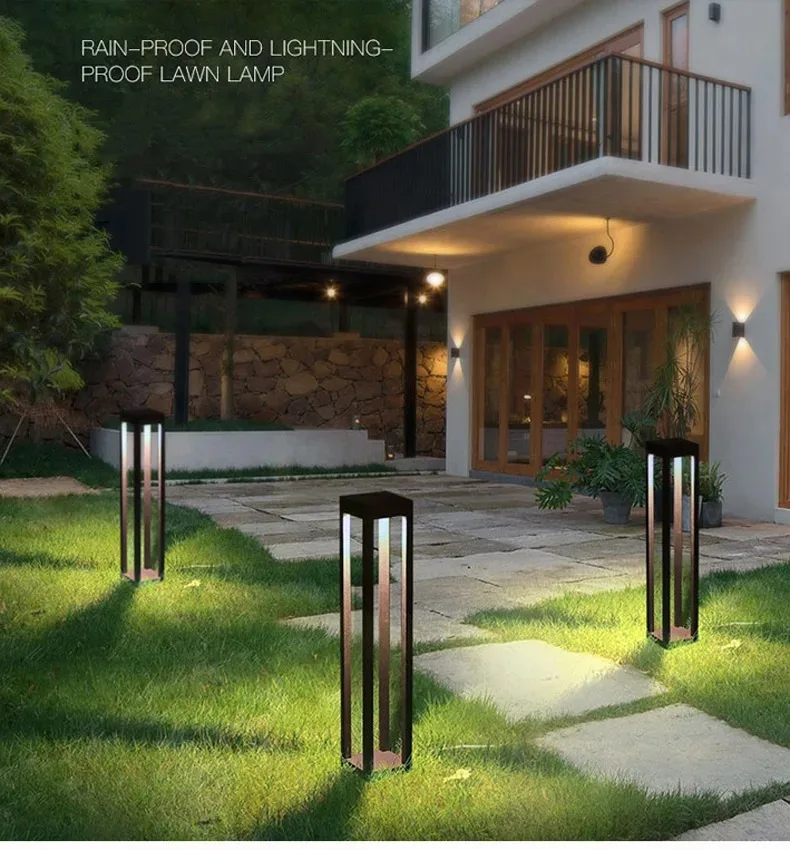 Outdoor Aluminum Pillar Lawn L - مراجعة Outdoor Lighting Bollards وسعره