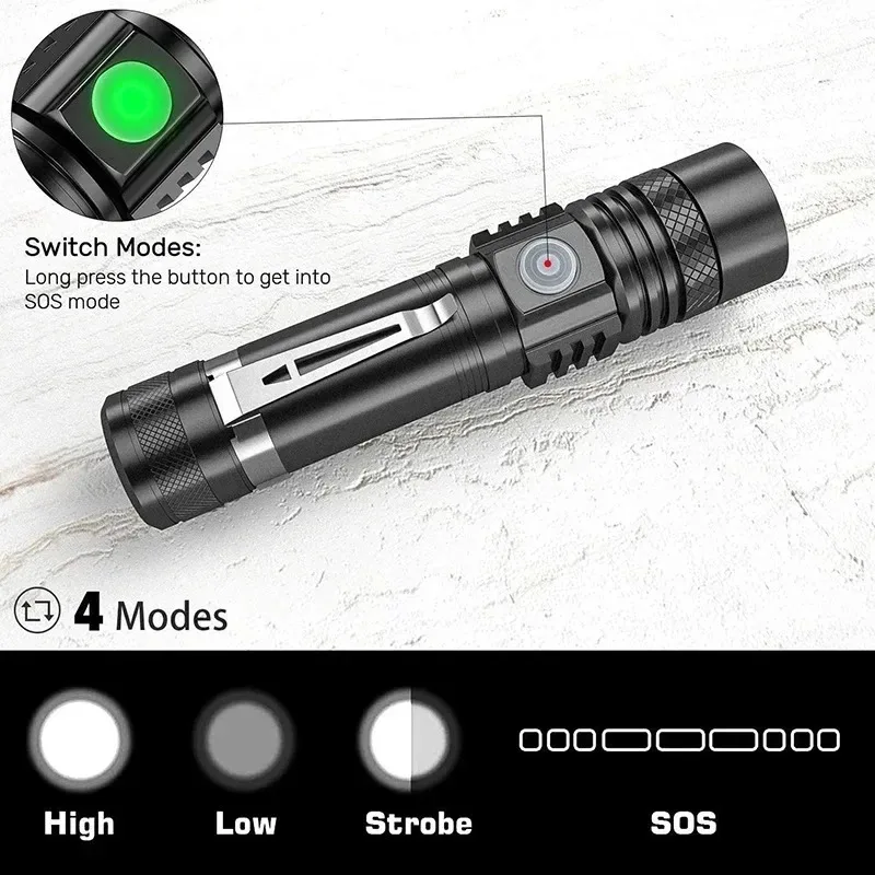 T6 LED Rechargeable Flashlight - مراجعة Outdoor Lighting Lowes وسعره