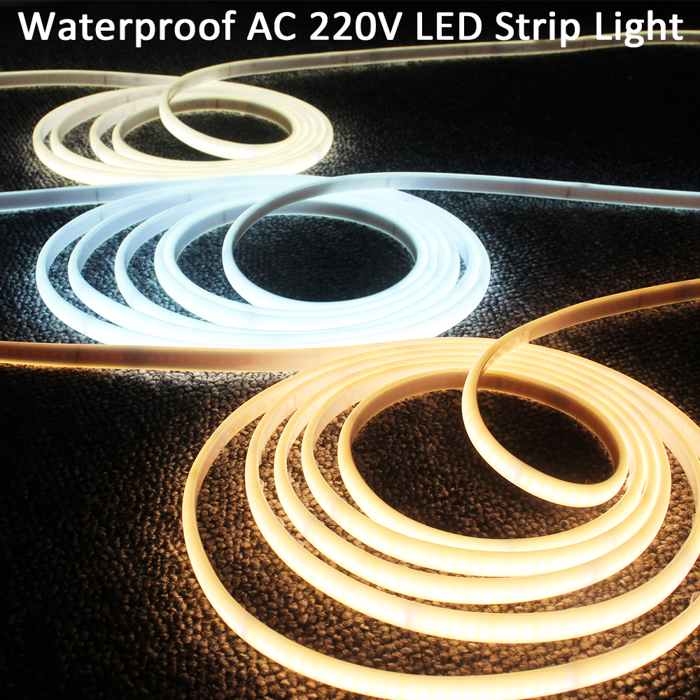 1-20m 220V COB LED Strip Light - مراجعة Outdoor Lighting Linear وسعره
