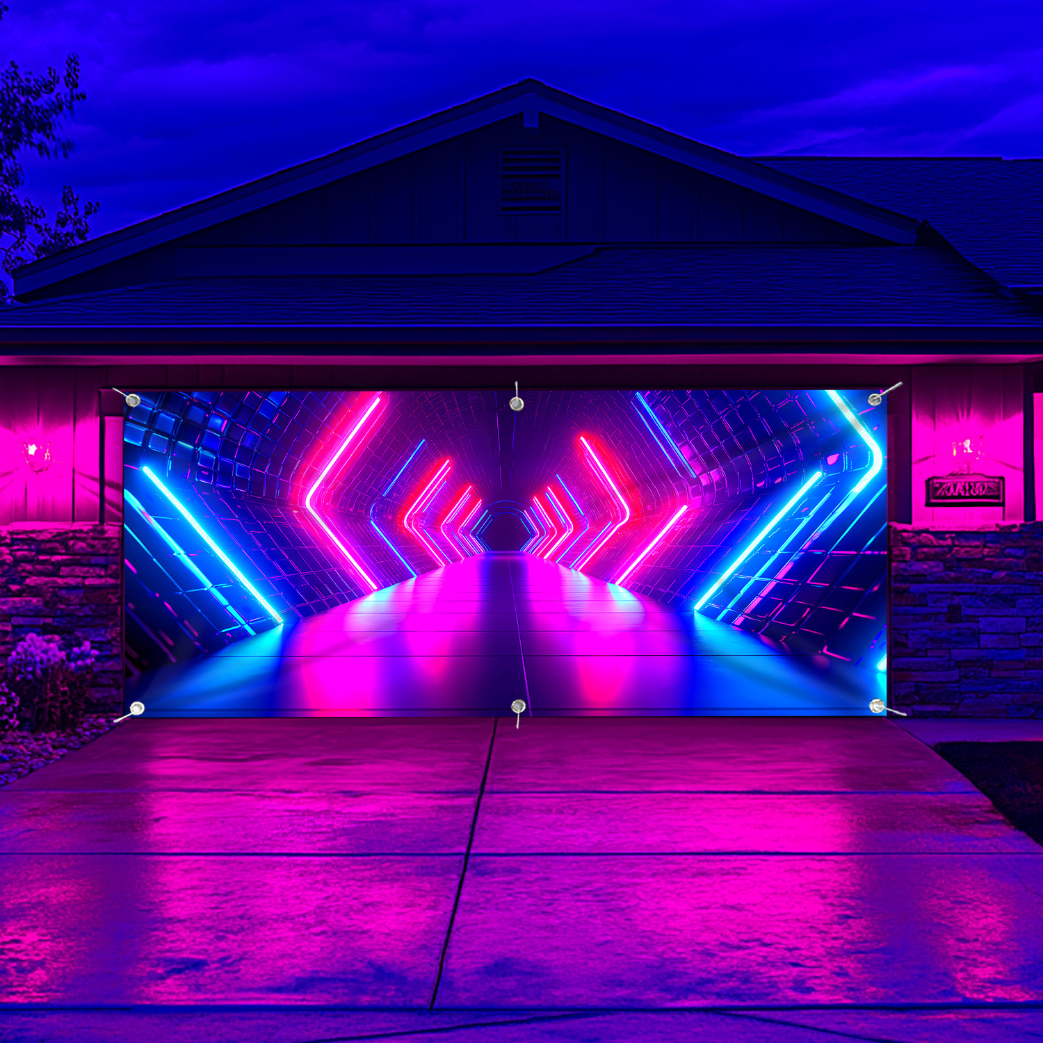 1 PC Creative Future Time Tunn - مراجعة Outdoor Lighting Garage وسعره