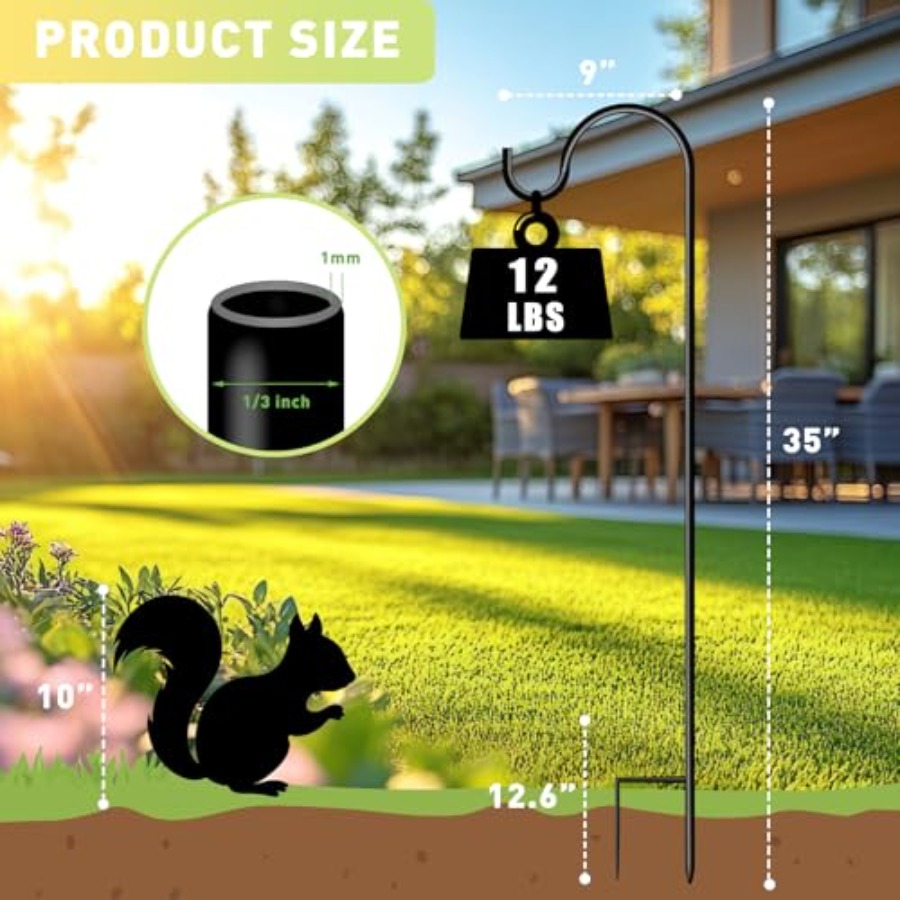 Shepherds Hooks for Outdoor Ga - مراجعة Outdoor Lighting Poles وسعره