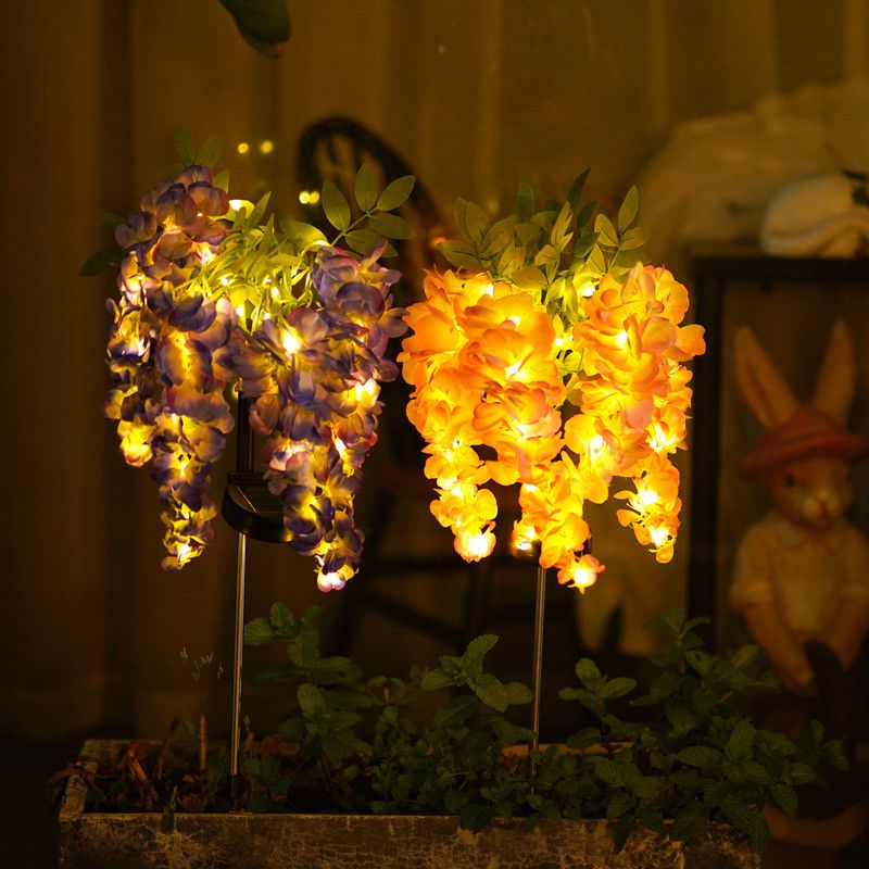1PC Solar LED Wisteria Light,  - مراجعة Outdoor Lighting Yard Stakes وسعره