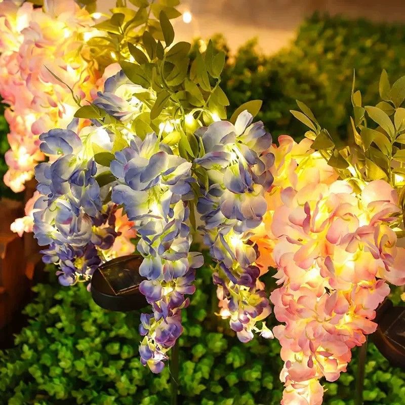 1PC Solar LED Wisteria Light,  - مراجعة Outdoor Lighting Yard Stakes وسعره