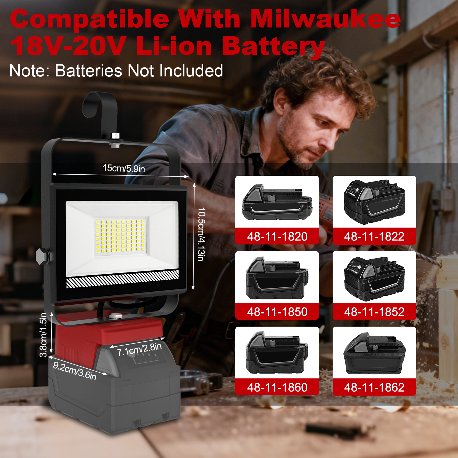 60W Portable Outdoor Work Ligh - مراجعة Outdoor Lighting Milwaukee وسعره