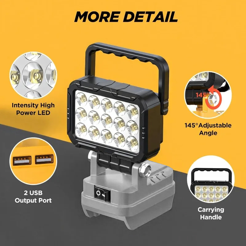 6000 Lumen LED Work Light for  - مراجعة Outdoor Lighting Milwaukee وسعره