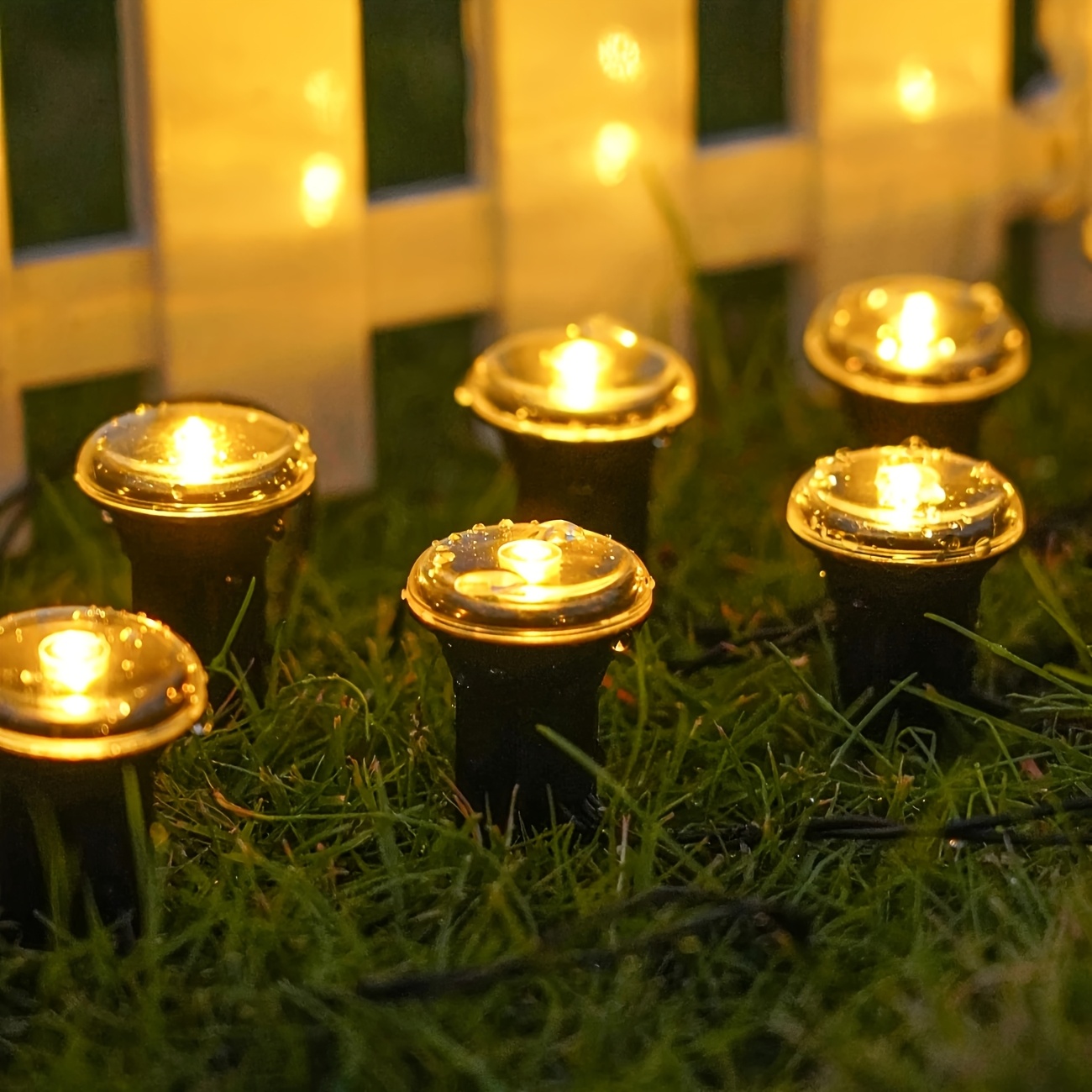 10/20Pcs Solar Pathway Lights, - مراجعة Outdoor Lighting Yard Stakes وسعره