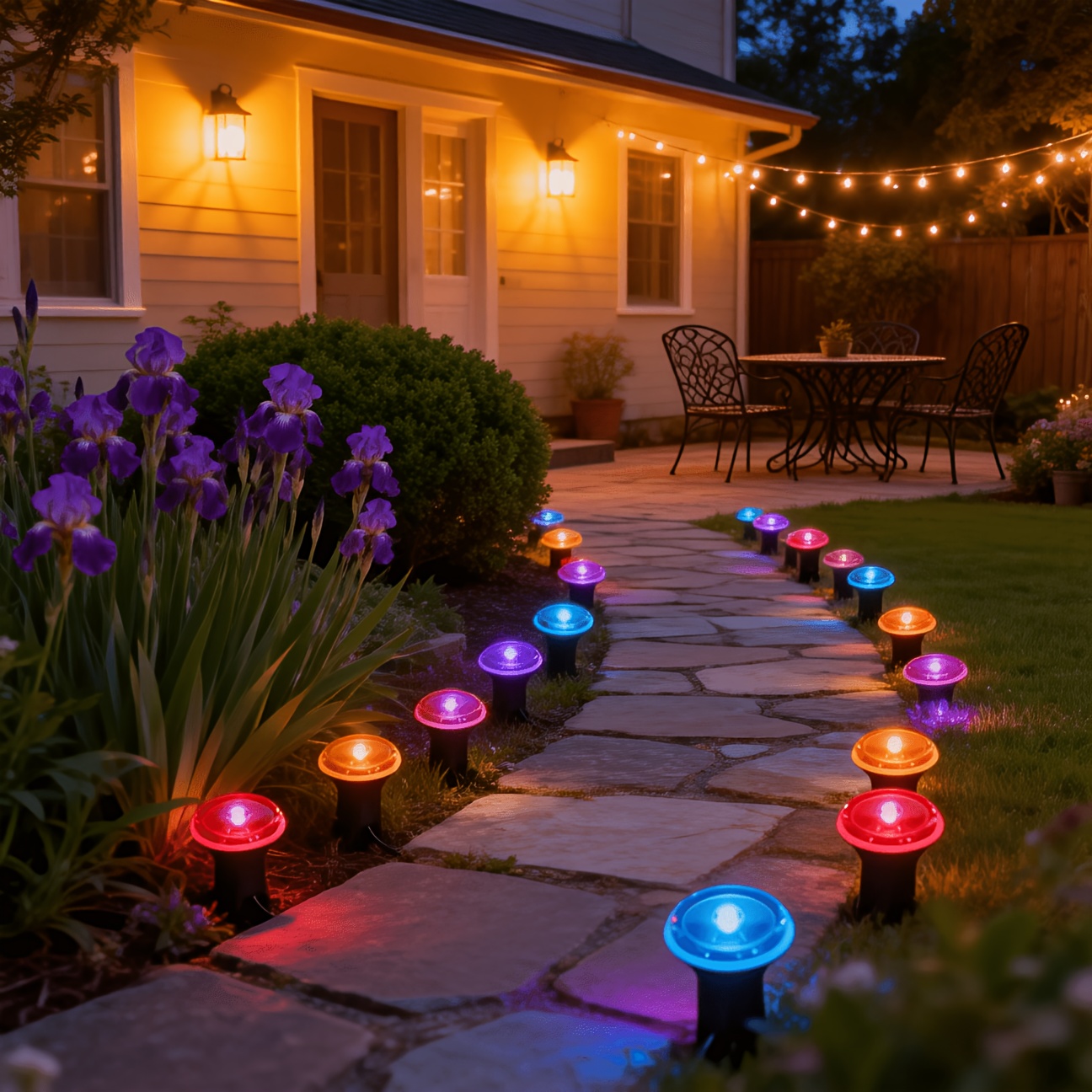 10/20Pcs Solar Pathway Lights, - مراجعة Outdoor Lighting Yard Stakes وسعره