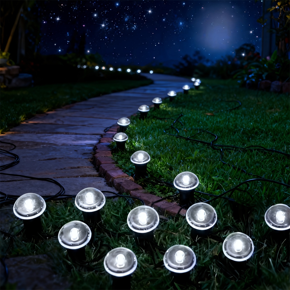 10/20Pcs Solar Pathway Lights, - مراجعة Outdoor Lighting Yard Stakes وسعره