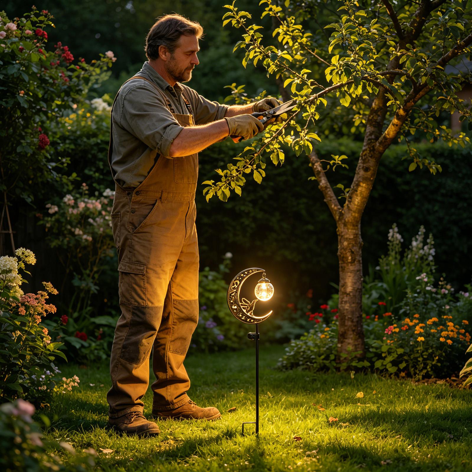 Solar Garden Stake Lights Moon - مراجعة Outdoor Lighting Yard Stakes وسعره