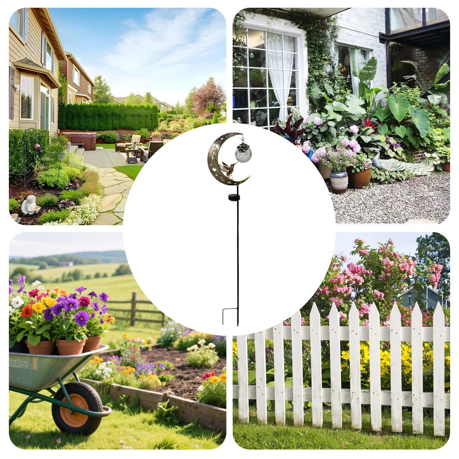 Solar Garden Stake Lights Moon - مراجعة Outdoor Lighting Yard Stakes وسعره