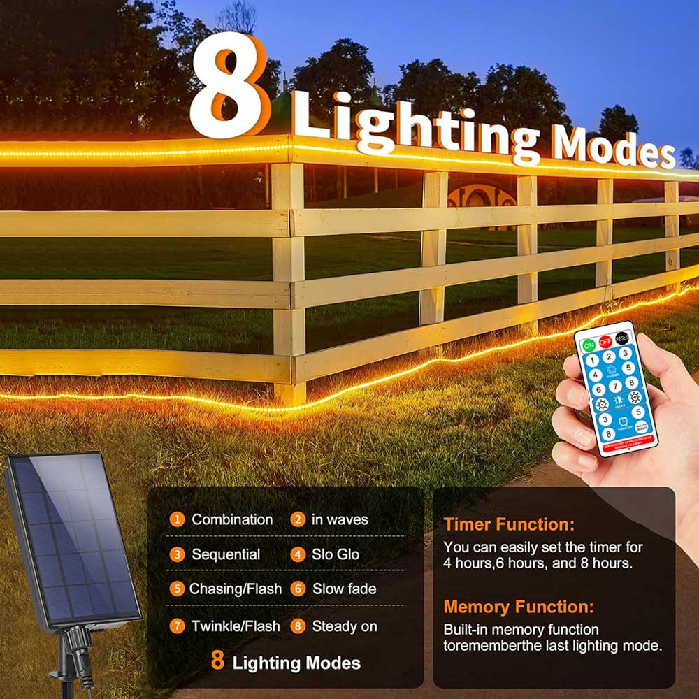 24V Solar COB LED Strip Lights - مراجعة Outdoor Lighting Linear وسعره