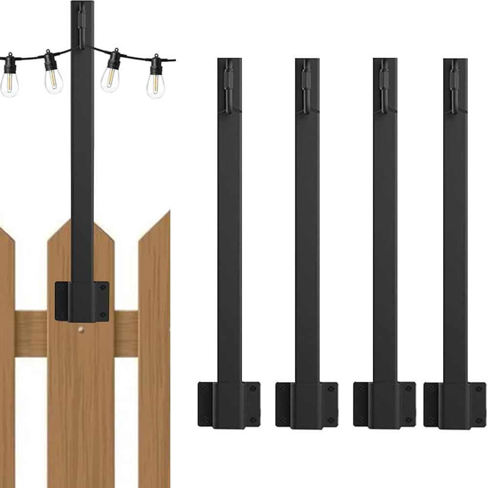 4 Pcs Metal String Light Poles - مراجعة Outdoor Lighting Poles وسعره
