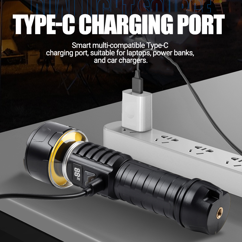 COB LED Flashlight Rechargeabl - مراجعة Outdoor Lighting Lowes وسعره