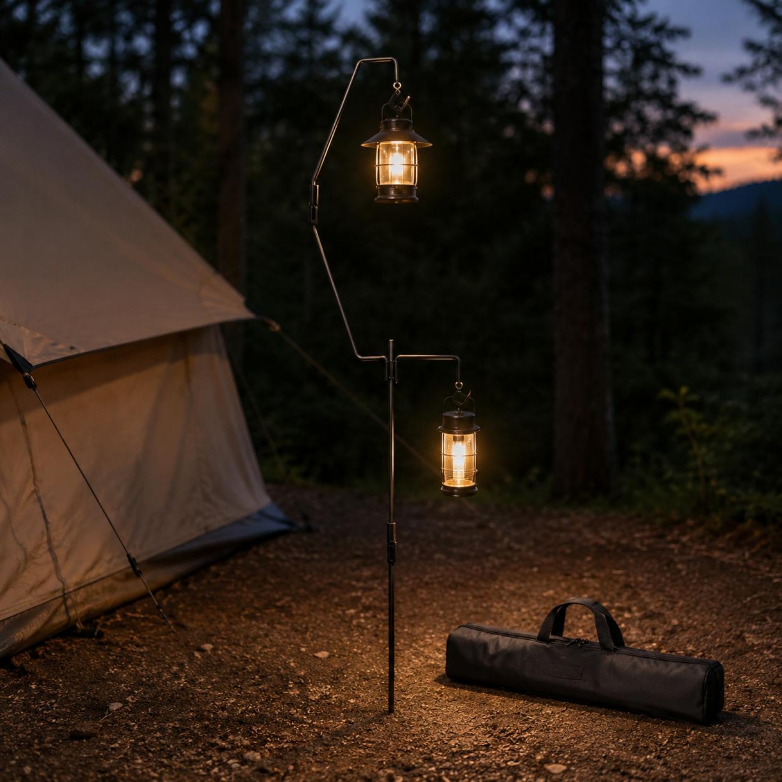 10 Pieces Camping Lantern Stan - مراجعة Outdoor Lighting Poles وسعره