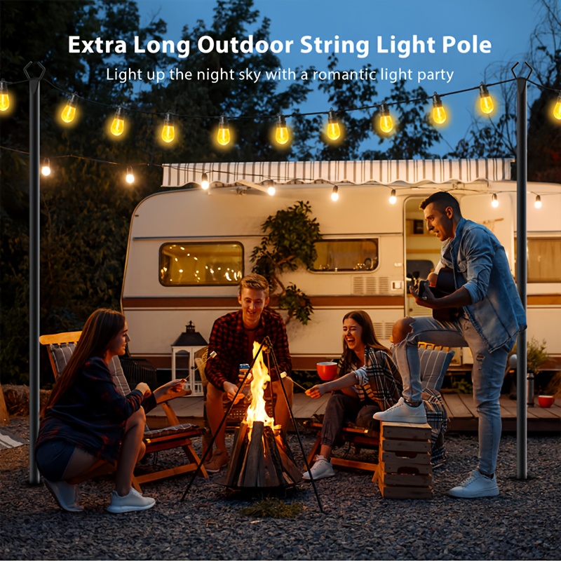 6pcs Metal Light Poles, 8.9ft  - مراجعة Outdoor Lighting Poles وسعره