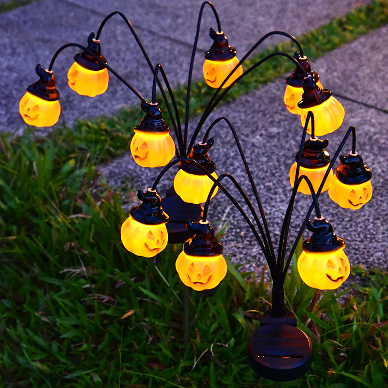 Solar Powered Halloween Pathwa - مراجعة Outdoor Lighting Yard Stakes وسعره