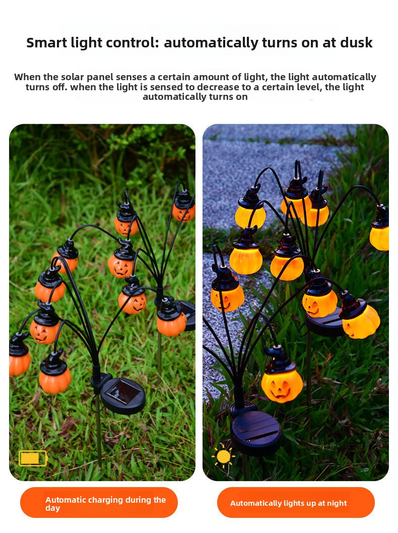 Solar Powered Halloween Pathwa - مراجعة Outdoor Lighting Yard Stakes وسعره