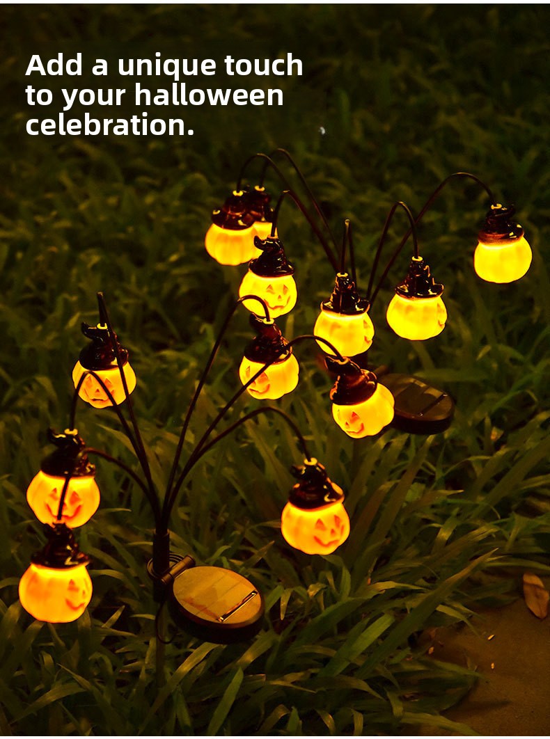 Solar Powered Halloween Pathwa - مراجعة Outdoor Lighting Yard Stakes وسعره