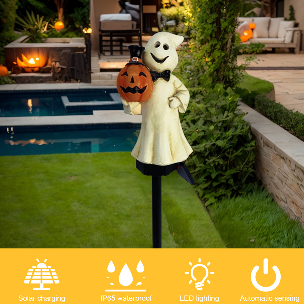 Outdoor Halloween Ghosts Pathw - مراجعة Outdoor Lighting Yard Stakes وسعره