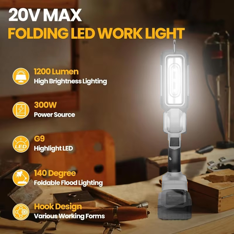 1200lm Cordless LED Work Light - مراجعة Outdoor Lighting Milwaukee وسعره