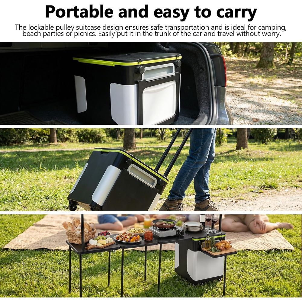 Portable Camping Kitchen Stati - مراجعة Outdoor Lighting Poles وسعره
