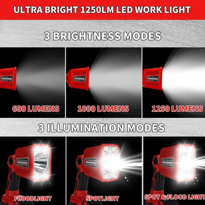Portable LED Lamp Work Light F - مراجعة Outdoor Lighting Milwaukee وسعره