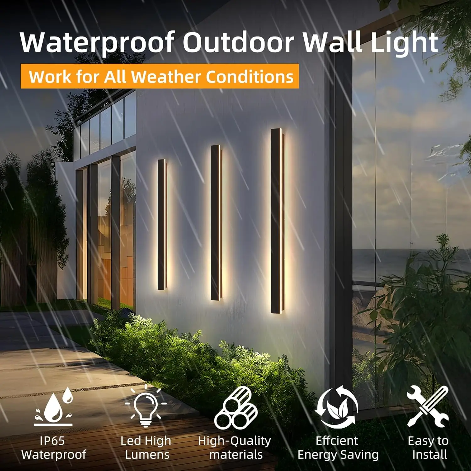 Linear Outdoor Wall IP65 Water - مراجعة Outdoor Lighting Linear وسعره