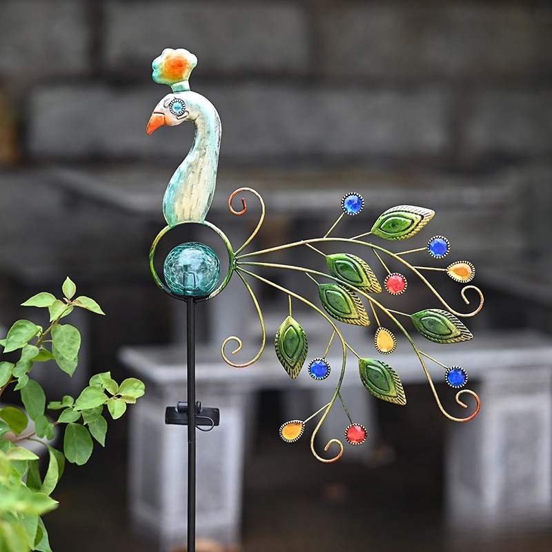 Solar Wrought Iron Peony Stake - مراجعة Outdoor Lighting Yard Stakes وسعره