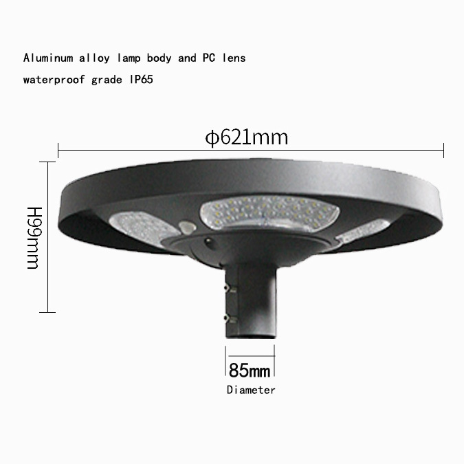 Waterproof IP65 UFO Solar LED  - مراجعة Outdoor Lighting Poles وسعره