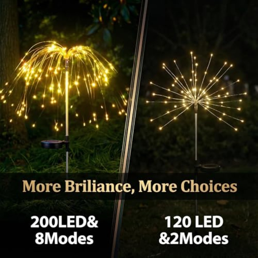 Solar Firework Lights Outdoor, - مراجعة Outdoor Lighting Poles وسعره