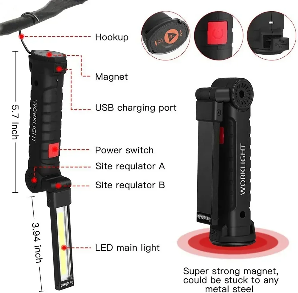 LED COB Flashlight USB Recharg - مراجعة Outdoor Lighting Lowes وسعره