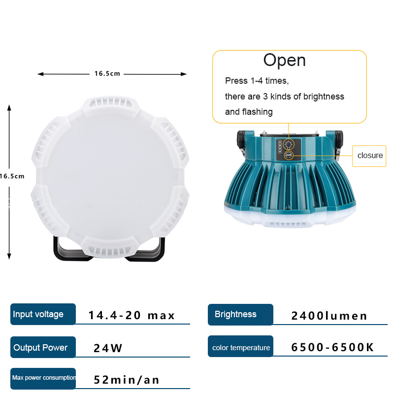 24W LED Work Light For Makita/ - مراجعة Outdoor Lighting Milwaukee وسعره