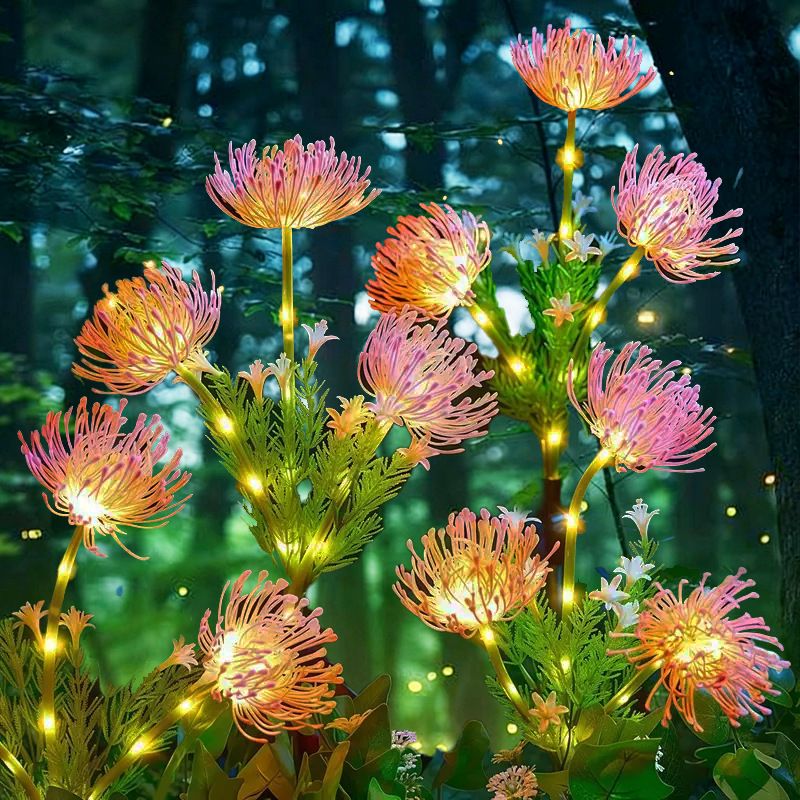 Solar Spider Lily Flower Groun - مراجعة Outdoor Lighting Yard Stakes وسعره