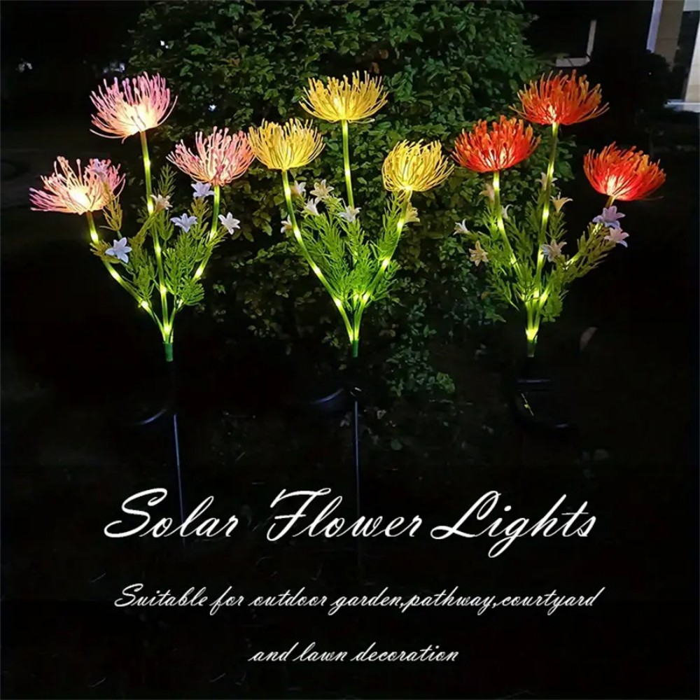 Solar Spider Lily Flower Groun - مراجعة Outdoor Lighting Yard Stakes وسعره