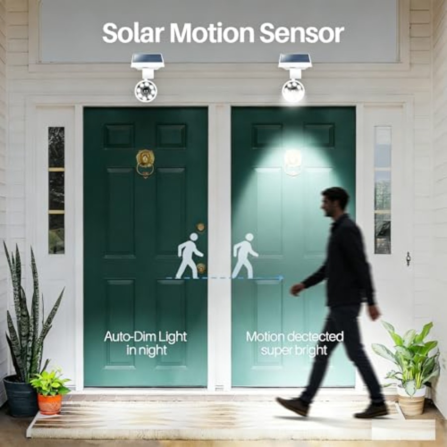 Aluminum Solar Motion Sensor L - مراجعة Outdoor Lighting Garage وسعره