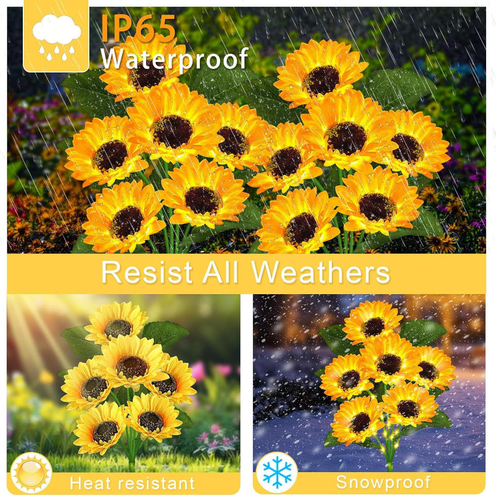  Solar Flowers Lights Outdoor - مراجعة Outdoor Lighting Yard Stakes وسعره