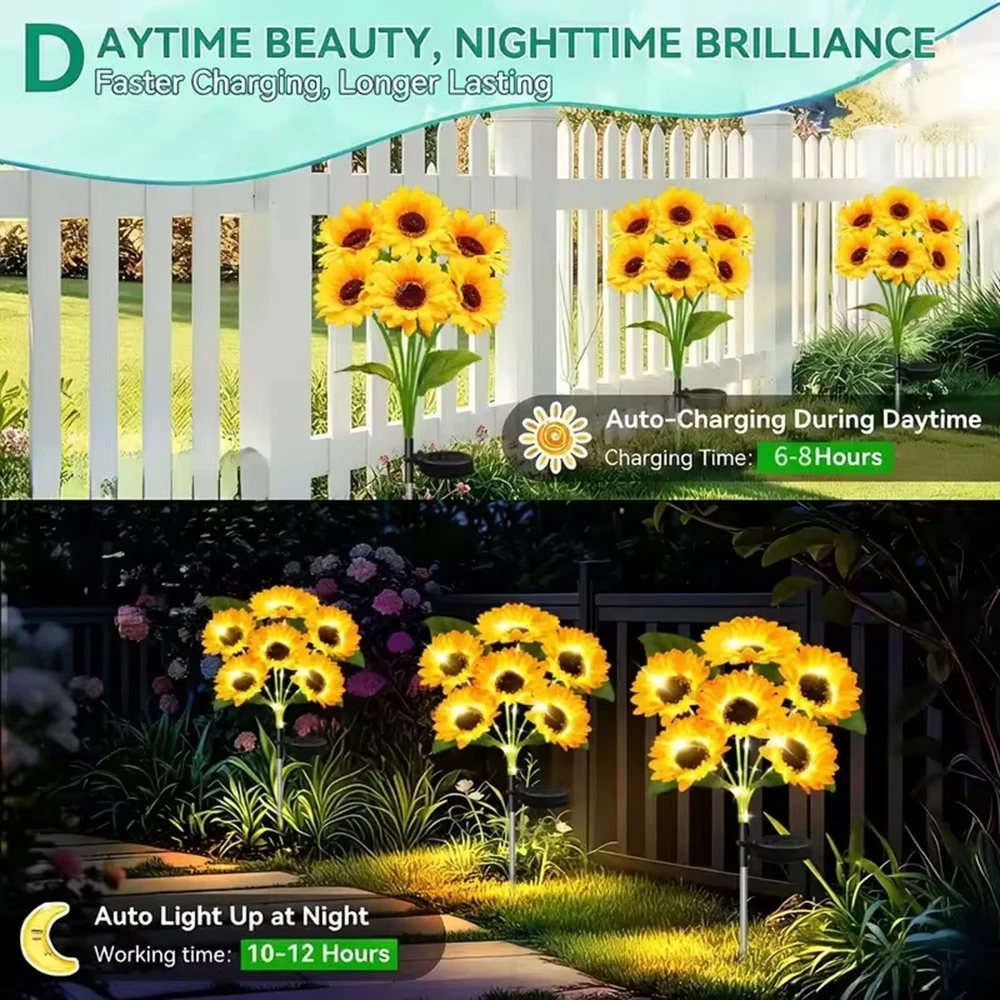  Solar Flowers Lights Outdoor - مراجعة Outdoor Lighting Yard Stakes وسعره